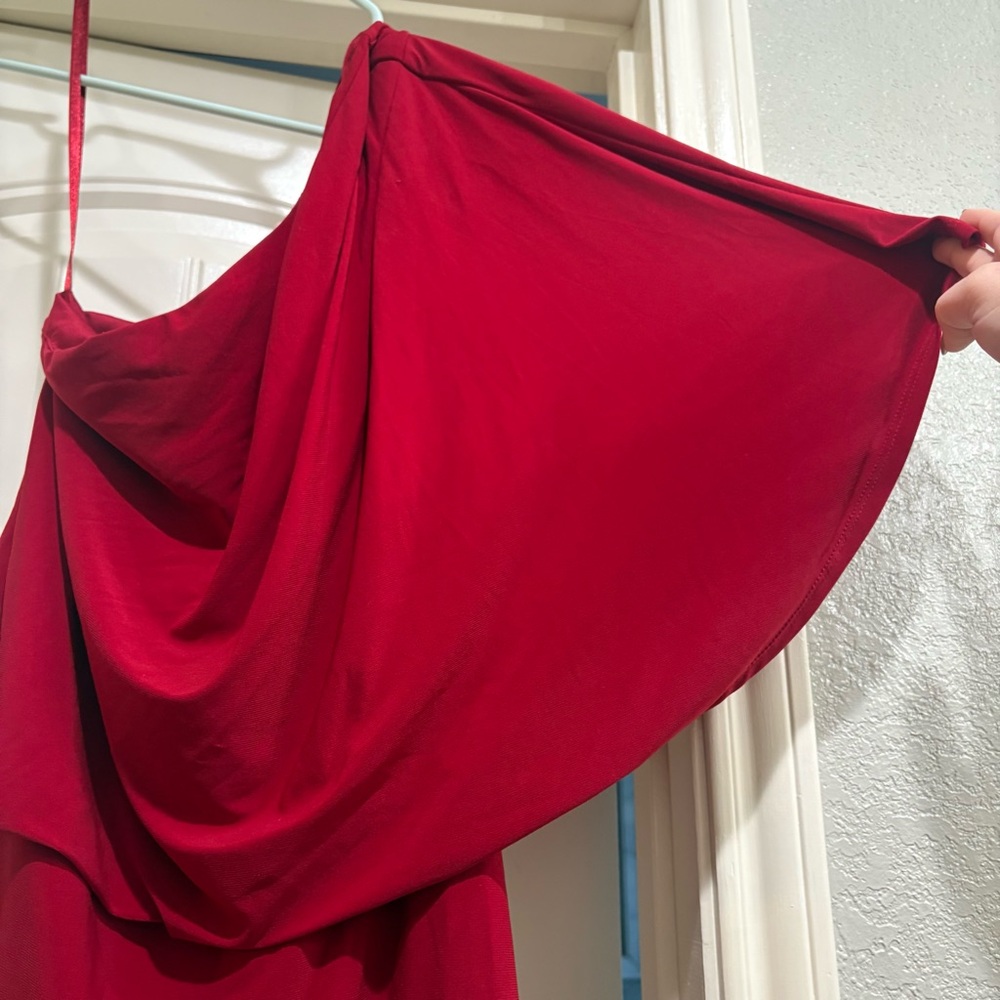 Jessica Simpson One Shoulder Red Mini Cocktail Dress size XS - Picture 4 of 7